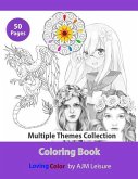 Multiple Themes Collection: Adult Coloring Book 50 Pages