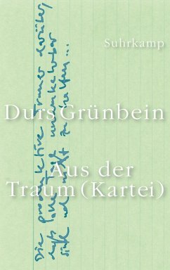 Aus der Traum (Kartei) (eBook, ePUB) - Grünbein, Durs