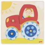 Goki 57702 - Steckpuzzle Traktor