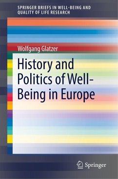 History and Politics of Well-Being in Europe - Glatzer, Wolfgang