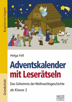 Adventskalender mit Leserätseln - Fell, Helga