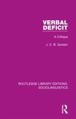 Verbal Deficit - Gordon, J C B
