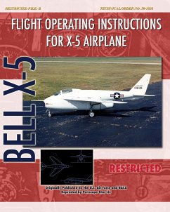 Flight Operating Instructions for X-5 Airplane - Air Force, United States