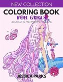 Coloring Book for Girls: 35 Unicorn and Mermaid Designs for Relaxation and Creativity, for Girls, Kids and Adults - Part 1