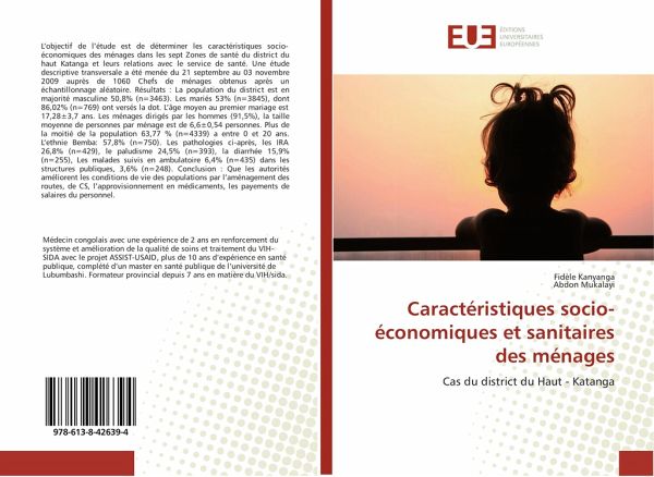 Caractéristiques socio-économiques et sanitaires des ménages Caractéristiques socio-économiques et sanitaires des ménages