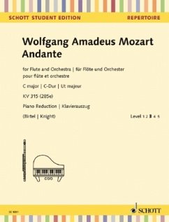 Andante KV 315 (285e), Flöte und Orchester, Klavierauszug + Solostimme