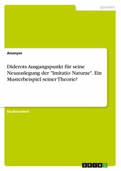 Diderots Ausgangspunkt für seine Neuauslegung der "Imitatio Naturae". Ein Musterbeispiel seiner Theorie?