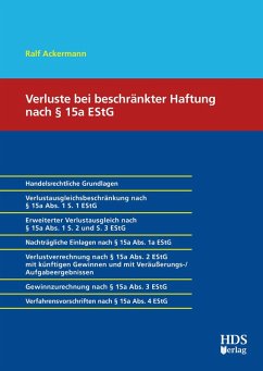 Verluste bei beschränkter Haftung nach § 15a EStG (eBook, PDF) - Ackermann, Ralf