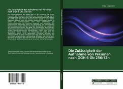 Die Zulässigkeit der Aufnahme von Personen nach OGH 6 Ob 256/12h - Langwieder, Helga