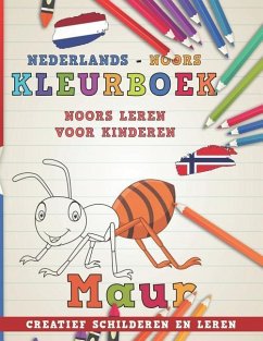 Kleurboek Nederlands - Noors I Noors Leren Voor Kinderen I Creatief Schilderen En Leren - Nerdmedianl