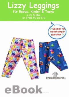 Cover Lizzy Kinder Leggings Schnittmuster für Gr. 50 bis 170 von firstloungeberlin (eBook, ePUB)