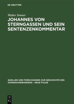 Cover Johannes von Sterngassen und sein Sentenzenkommentar (eBook, PDF)