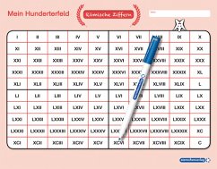 Mein Hunderterfeld - Römische Ziffern und Stift, 1 Lernvorlage mit Spezialstift - sternchenverlag GmbH;Langhans, Katrin