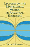 Lectures on the Mathematical Method in Analytical Economics (eBook, ePUB)