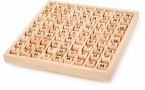 small foot 11059 - Multiplizier Tabelle aus Holz, Lernspiel zum Erlernen des kleinen 1x1 in der Grundschule, Rechenbrett mit Selbstkontrolle