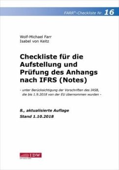 Farr, Checkliste 16 (Anhang n. IFRS), 8. A. - Farr, Wolf-Michael;Keitz, Isabel von
