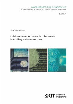 Lubricant transport towards tribocontact in capillary surface structures