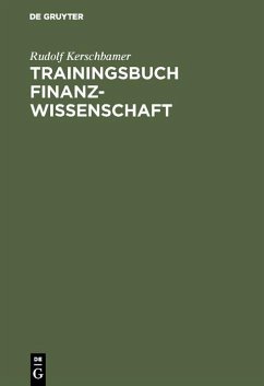 Trainingsbuch Finanzwissenschaft (eBook, PDF) - Kerschbamer, Rudolf