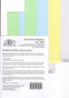 BLANKO PASTELL-GROSS Dürckheim-Griffregister Beschreibbar Nr.1804 - Dürckheim, Constantin von