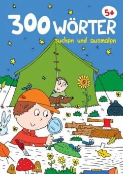 Cover 300 Wörter suchen und ausmalen - Zelten