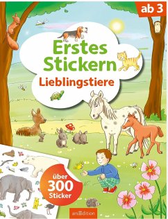 Erstes Stickern Lieblingstiere