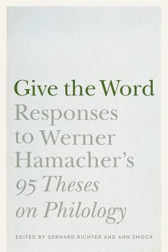 Give the Word - Hamacher, Werner