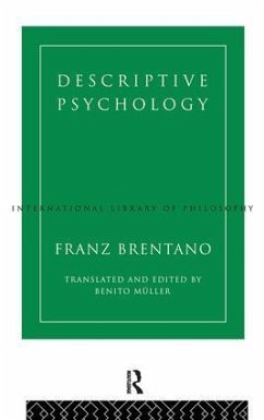 Descriptive Psychology - Brentano, Franz