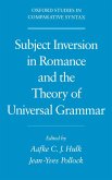 Subject Inversion in Romance and the Theory of Universal Grammar (eBook, PDF)