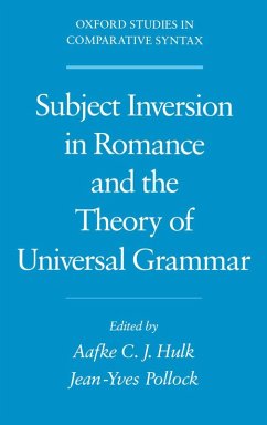 Cover Subject Inversion in Romance and the Theory of Universal Grammar (eBook, PDF)