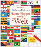 Malen und Stickern: Bunte Flaggen aus aller Welt