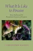 What It Is Like To Perceive (eBook, PDF)