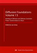 Diffusion Foundations Vol. 15 (eBook,... - Bild 1