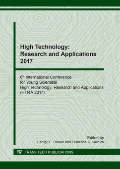 Cover High Technology: Research and Applications 2017 (eBook, PDF)