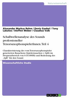 Schallwellenanalyse des Sounds professioneller TenorsaxophonspielerInnen. Teil 4 - Rehm, Alexander Markus;Gaebel, Denis;Valk, Claudius