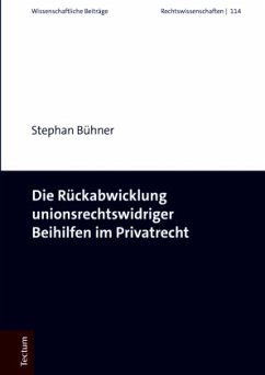 Cover Die Rückabwicklung unionsrechtswidriger Beihilfen im Privatrecht