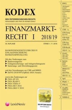 Cover KODEX Finanzmarktrecht Band I 2018/19