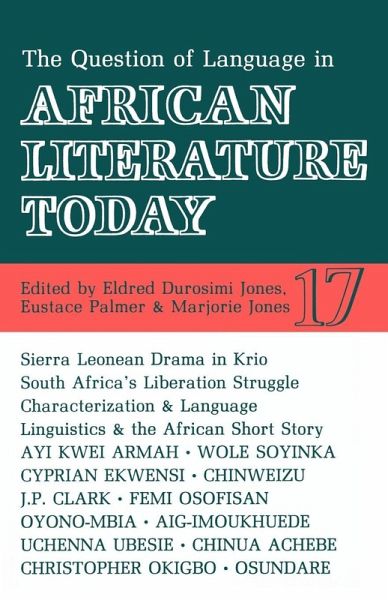 Alt 17 the Question of Language in African Literature Today Alt 17 the Question of Language in African Literature Today