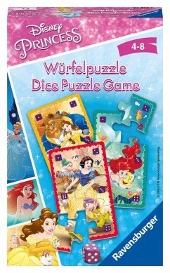 Ravensburger 23452 - Disney Princess, Würfelpuzzle, Reisespiel, Mitbringspiel