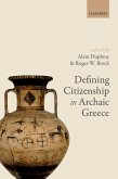Defining Citizenship in Archaic Greece (eBook, PDF)