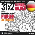 31x2 Ausmalbilder mit dem deutschen Fingeralphabet