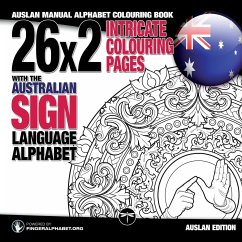 26x2 Intricate Colouring Pages with the Australian Sign Language Alphabet