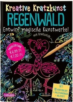 Regenwald: Set mit 10 Kratzbildern, Anleitungsbuch und Holzstift / Kreative Kratzkunst Bd.11 - Poitier, Anton
