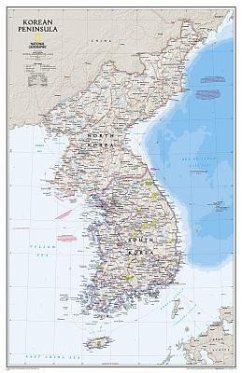 National Geographic Korean Peninsula Wall Map - Classic (23.25 X 35.75 In) - National Geographic Maps