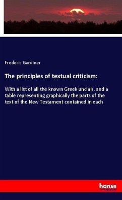 The principles of textual criticism: