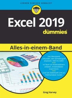 Excel 2019 Alles in einem Band für Dummies - Harvey, Greg