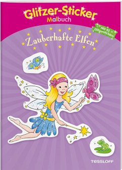 Glitzer-Sticker-Malbuch. Zauberhafte Elfen