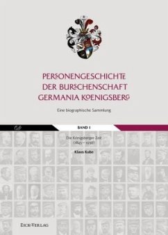 Cover Personengeschichte der Burschenschaft Germania Königsberg