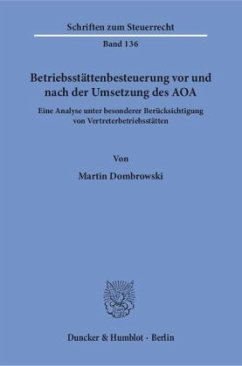 Betriebsstättenbesteuerung vor und nach der Umsetzung des AOA. - Dombrowski, Martin