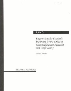 Suggestions for Strategic Planning for the Office of Nonproliferation Research and Engineering - Bonomo, James L