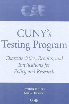 Cuny's Testing Program - Klein, Stephen P; Orlando, Maria